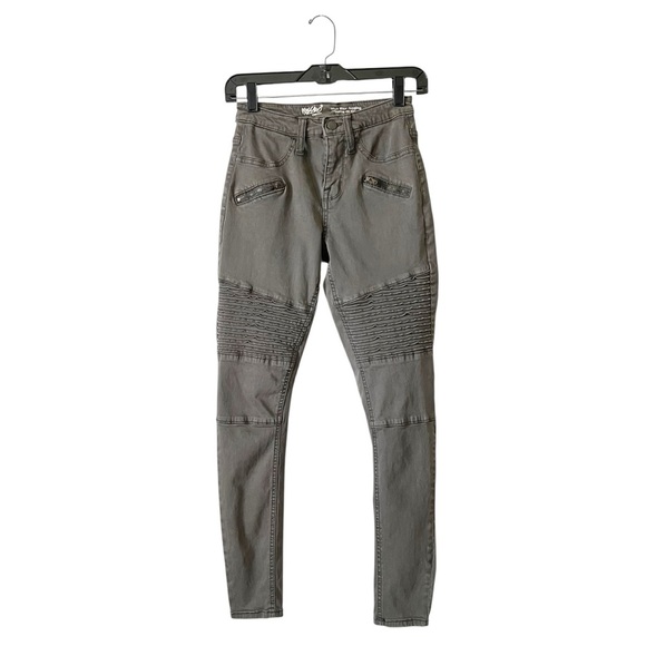 Mossimo High Rise Jeggings Women's Size 00/24 Olive Super Stretch Jeans Boho - Picture 2 of 5